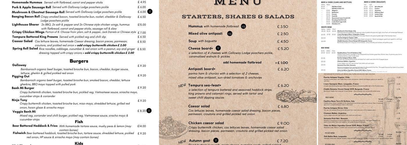 The Lighthouse. Bar & Restaurant @ Sands of Luce Menu