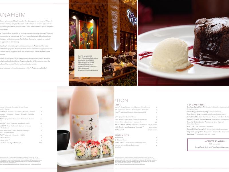 Roy's Restaurant Menu