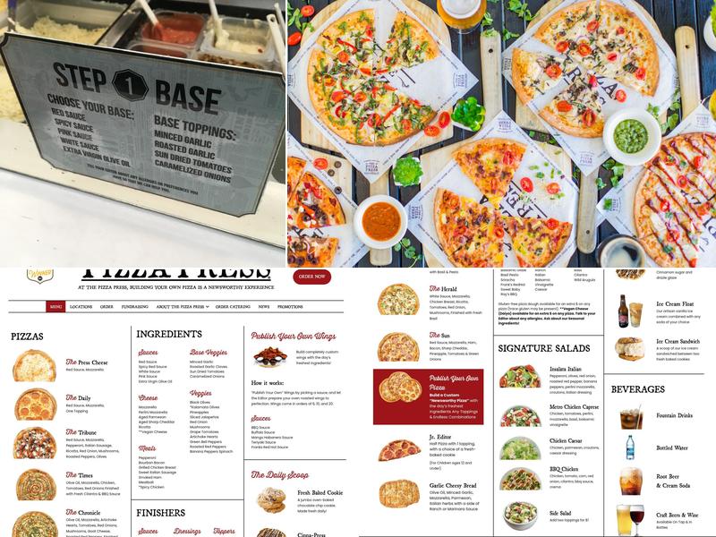 The Pizza Press Menu