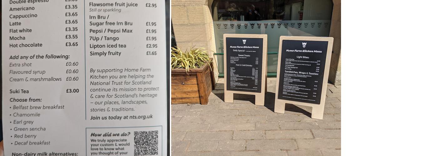 Home Farm Kitchen Menu