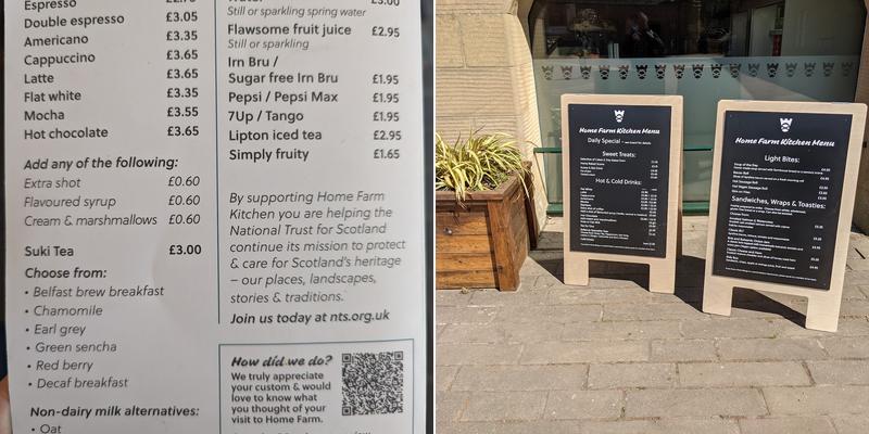 Home Farm Kitchen Menu