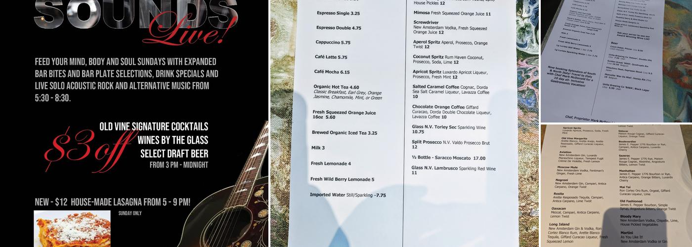 Old Vine Kitchen & Bar Menu