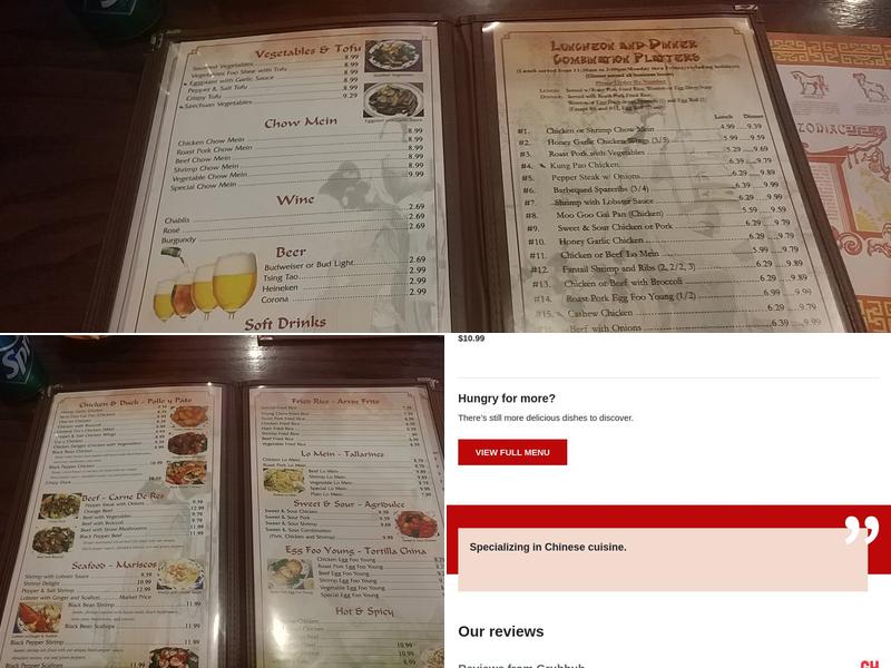 Canton Lee Restaurant Menu