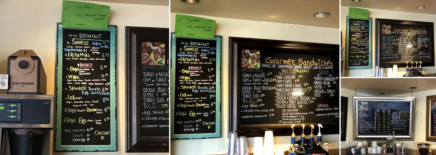 Coffee Grinder Menu
