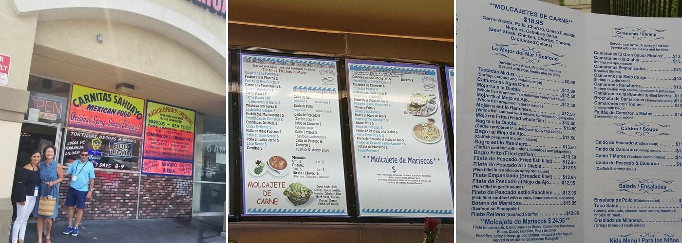 Carnitas Sahuayo Menu