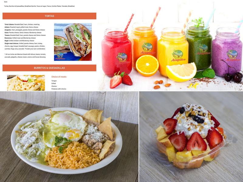 Jugos Acapulco Menu