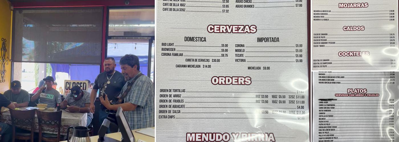 Pollo Ranchero Restaurant Menu