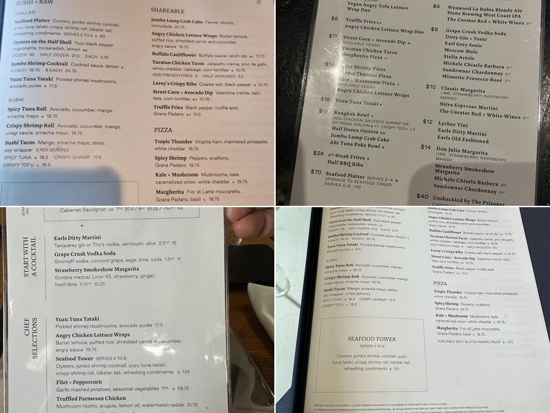 Earls Kitchen + Bar Menu