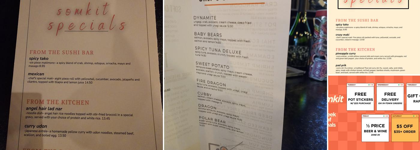 Somkit (Touch of Thai) Menu