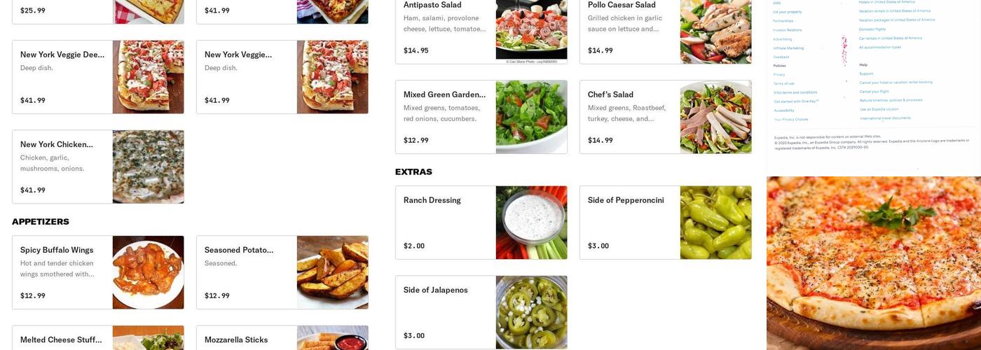 New York Pizza Co Menu