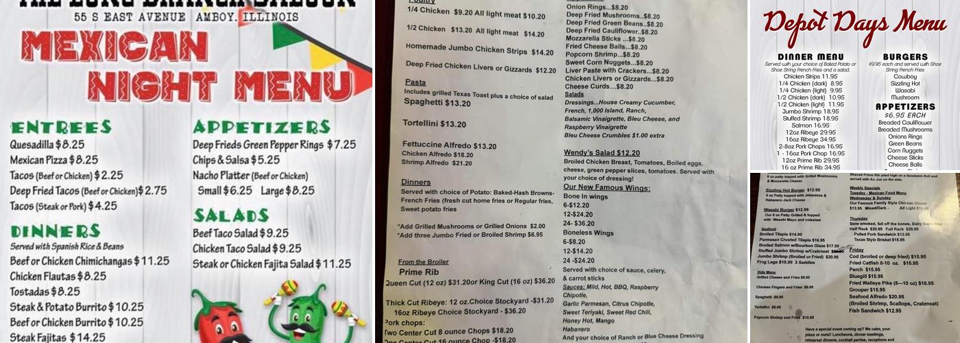 Long Branch Saloon Menu