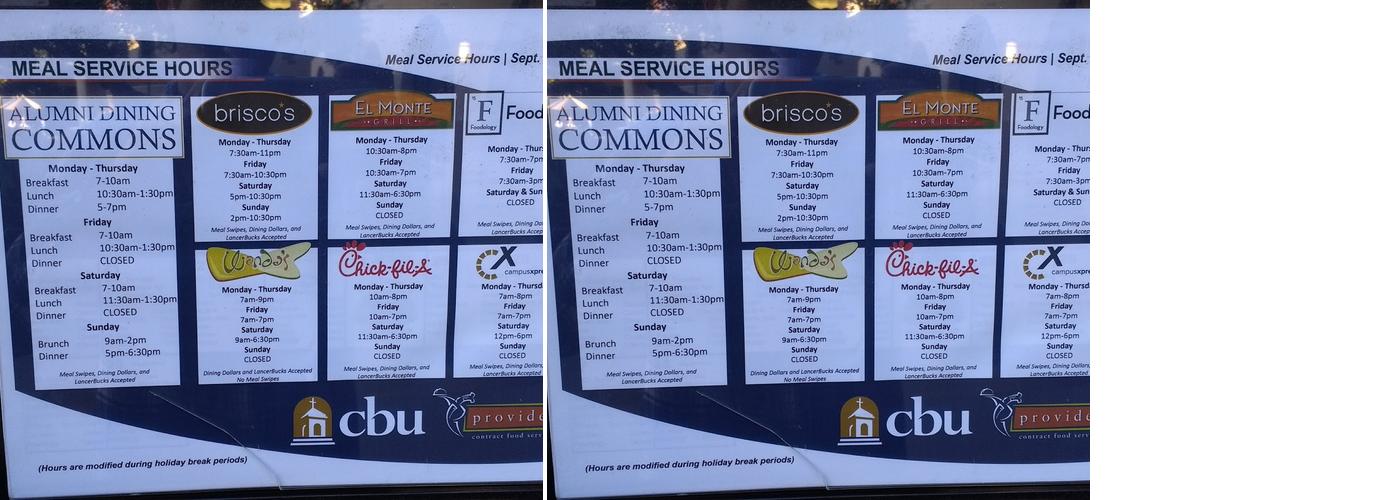 Brisco's Menu