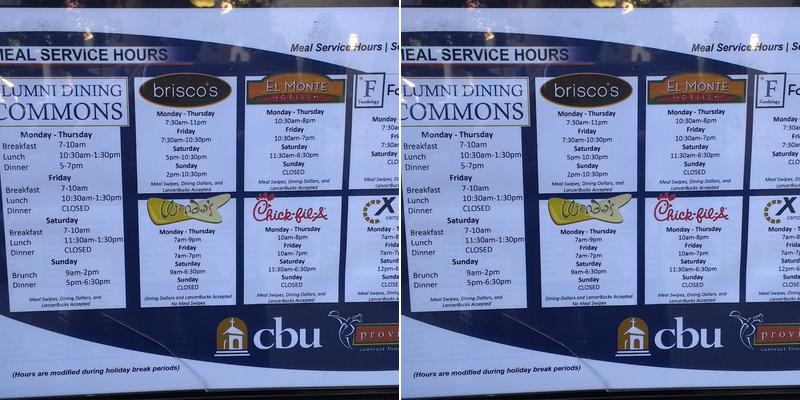 Brisco's Menu