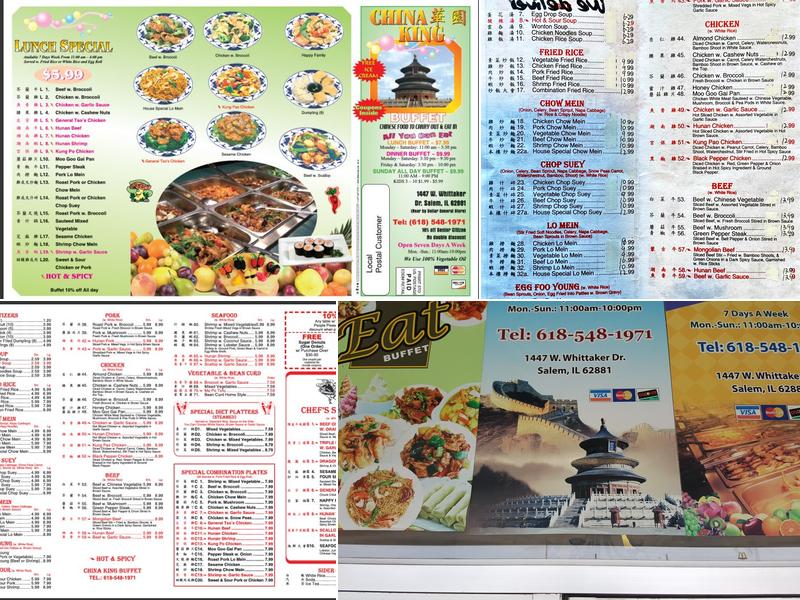 China King Buffet Menu