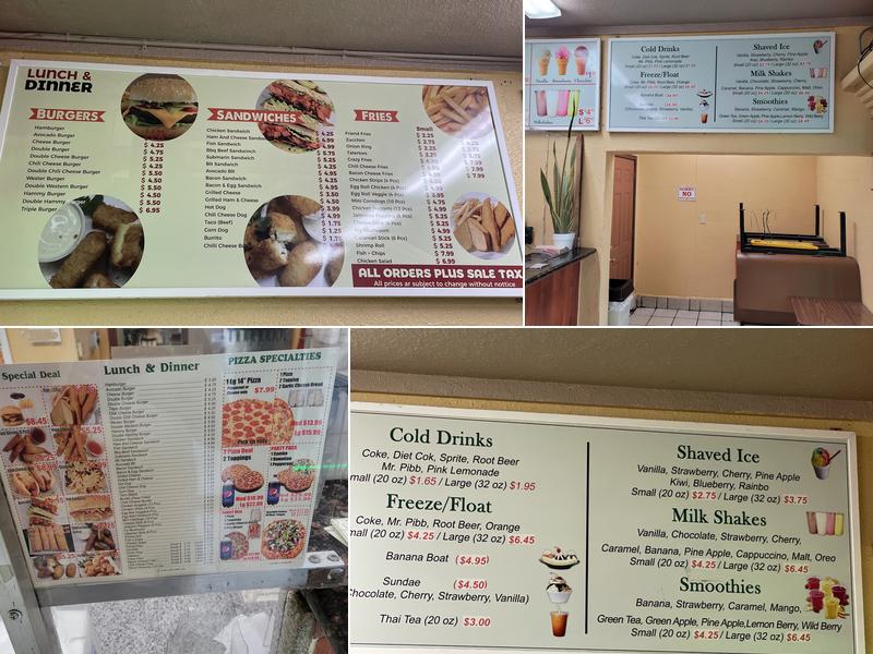 Sam's Pizza Menu