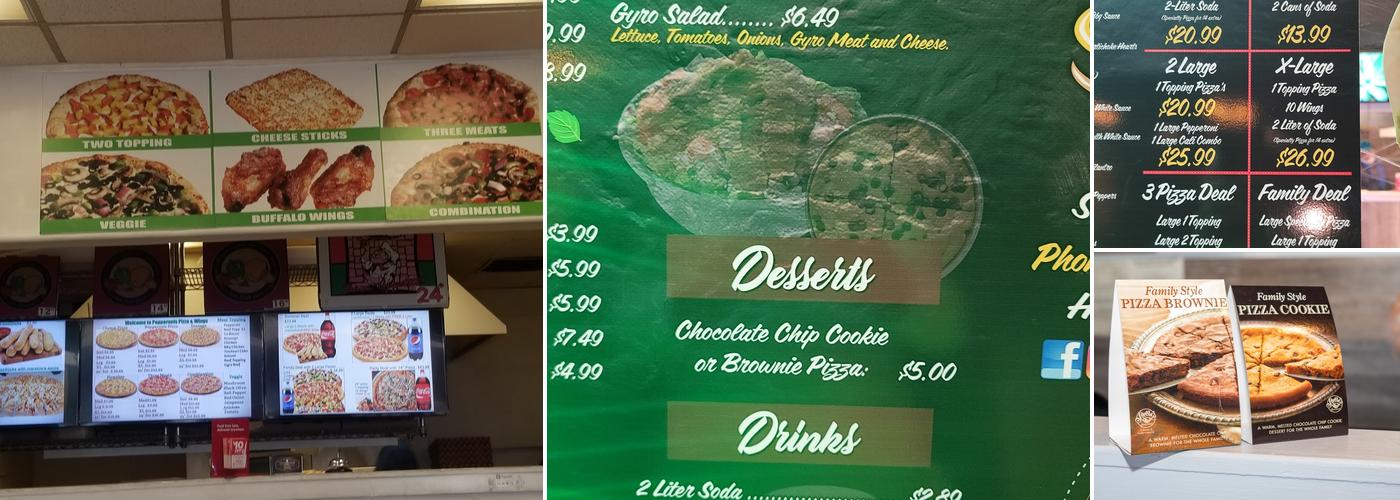 209 Pizza Menu