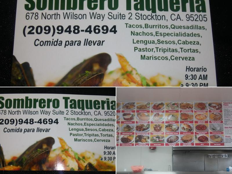 Sombrero Taqueria Menu