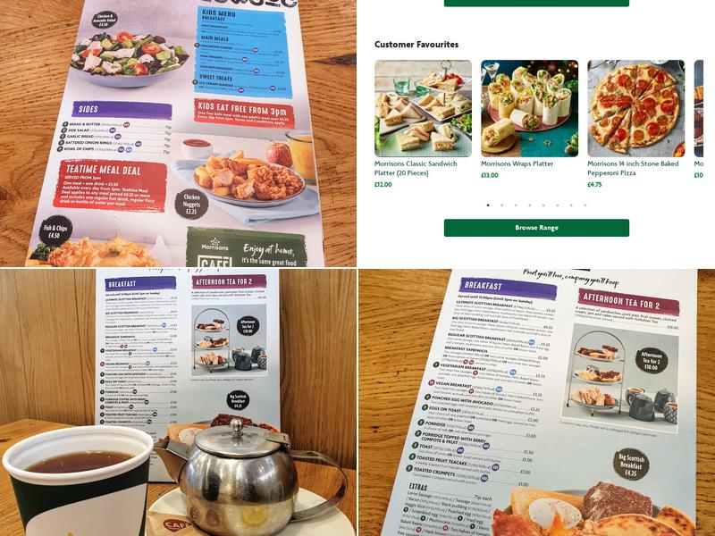 Morrisons Cafe Menu