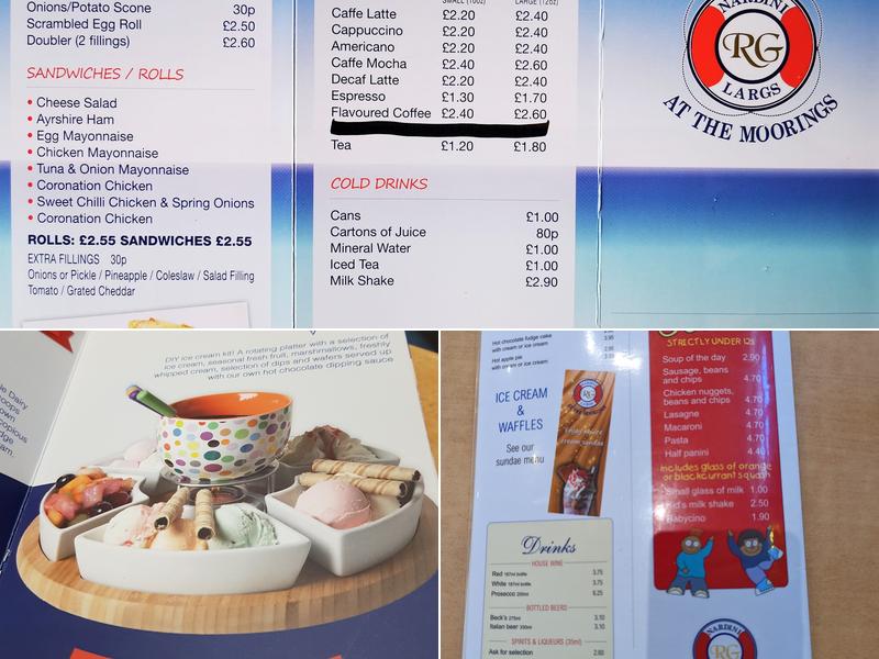 Nardini at the Moorings Menu