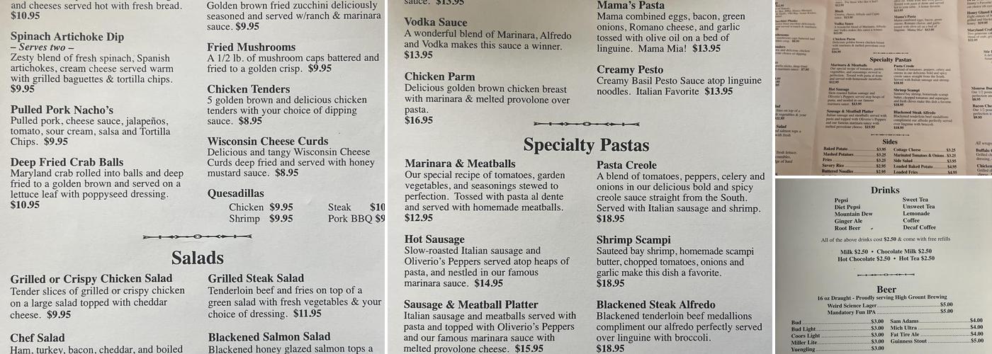 Monroe's Menu