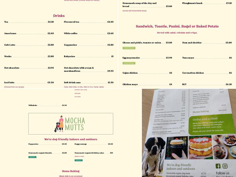 Mocha Jak's Coffee Shop Menu