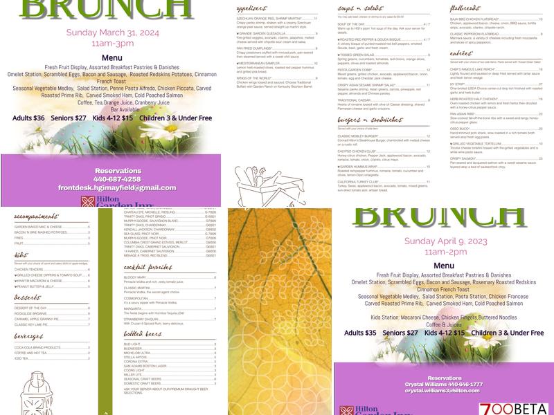 The Garden Grille & Bar Menu
