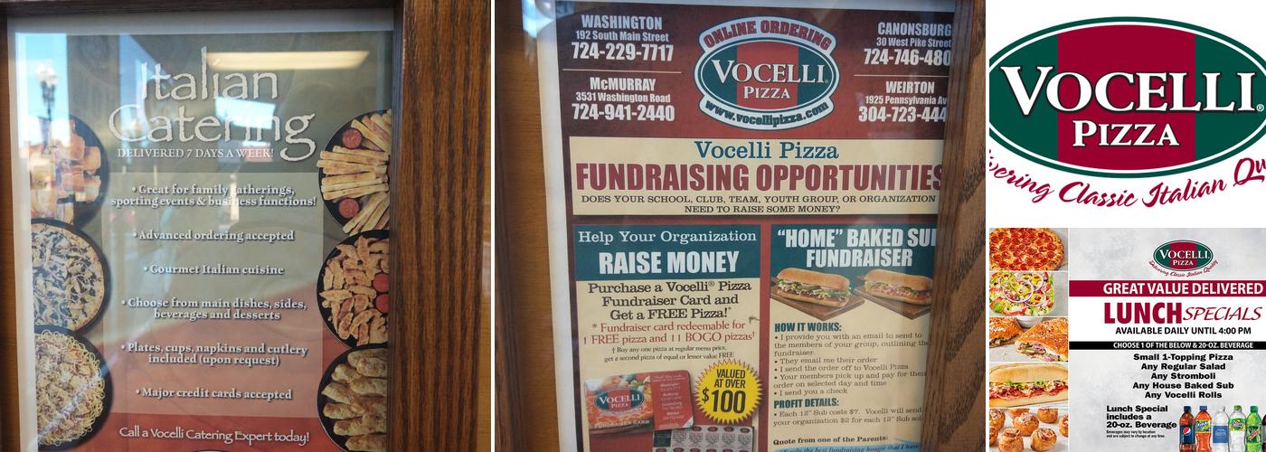 Vocelli Pizza Menu