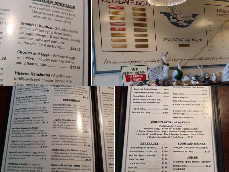 Duck Nook Restaurant Menu