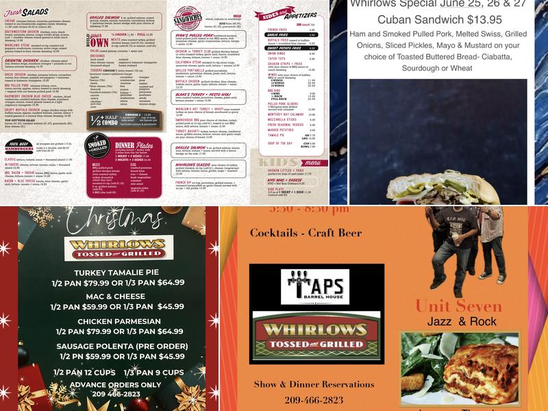 Whirlows Menu