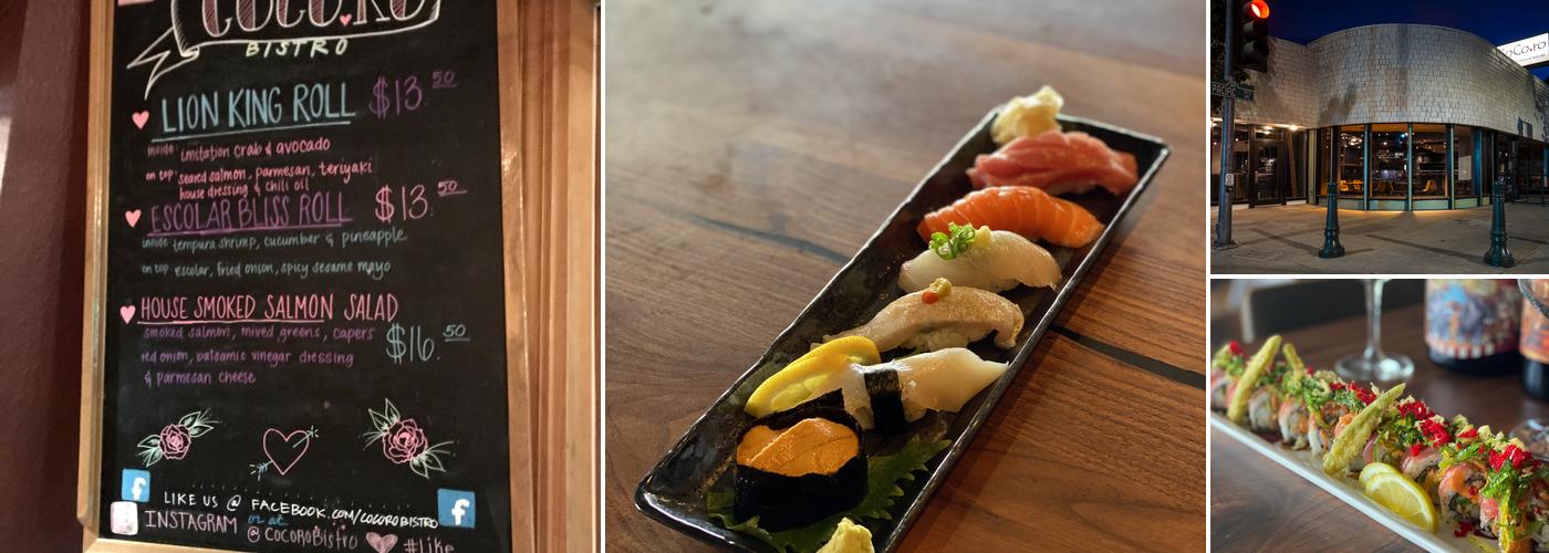 Cocoro Bistro Sushi Bar Menu