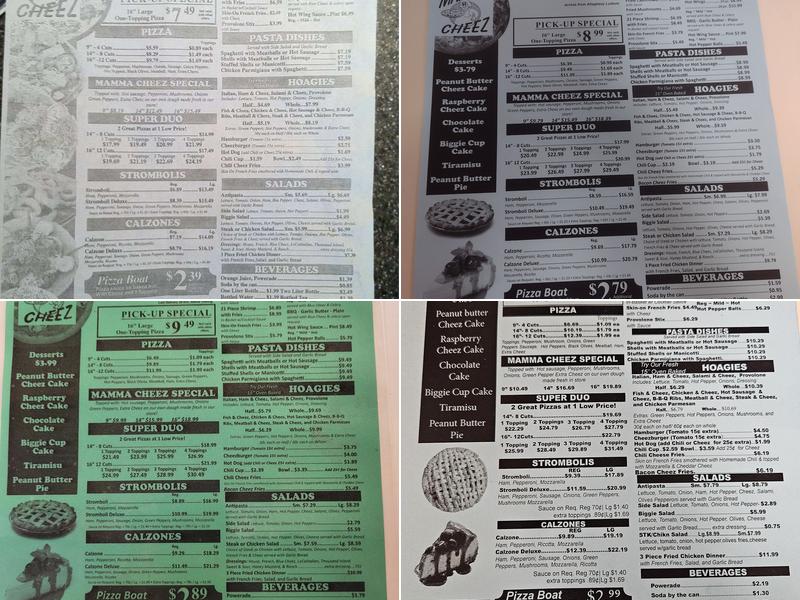 Mamma Cheez Menu