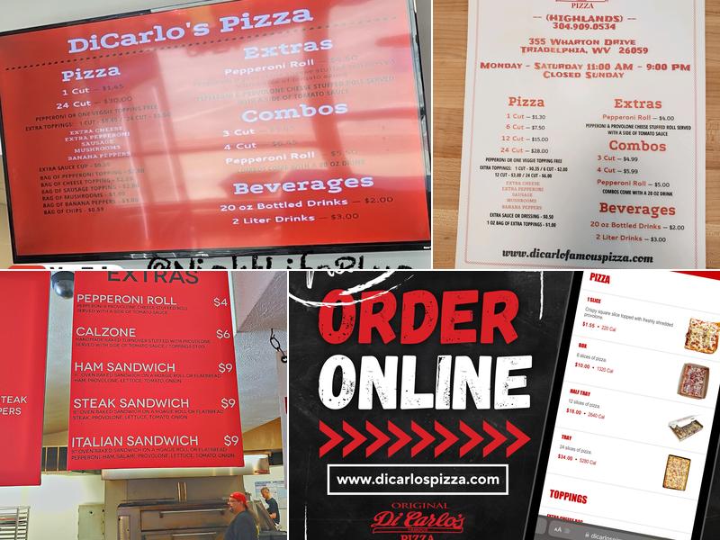 DiCarlo's Pizza - Highlands Menu