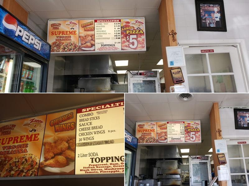 Zappy Pizza Menu