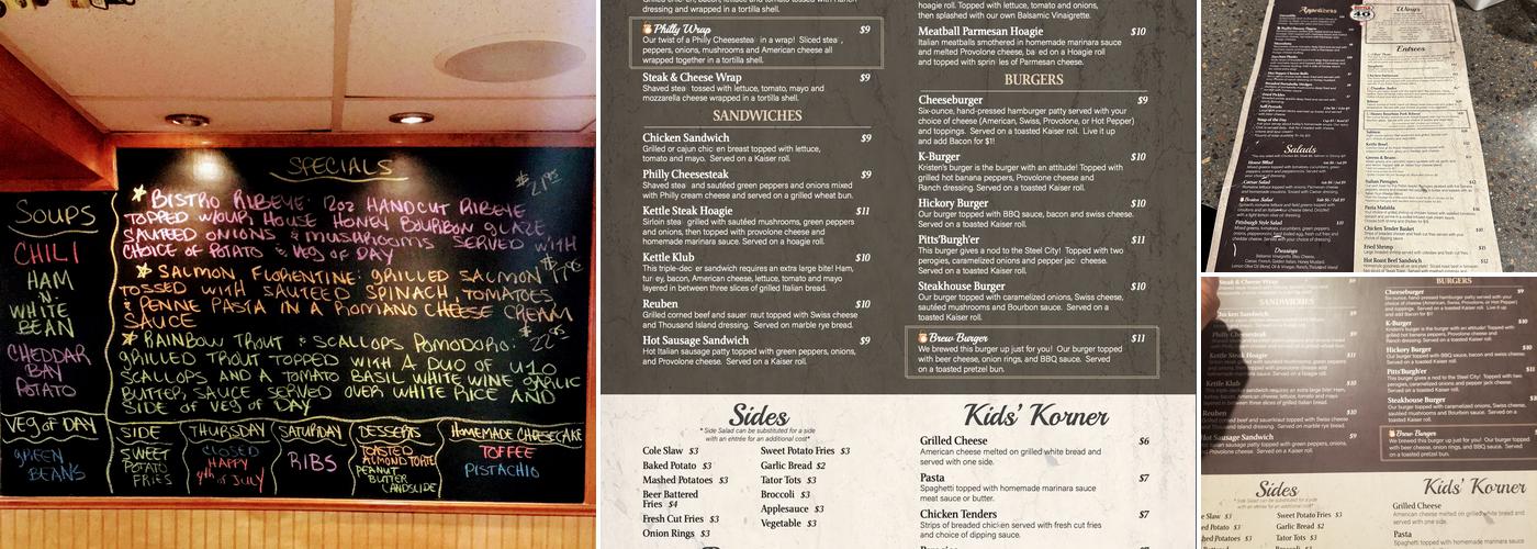 Kopper Kettle Restaurant Menu