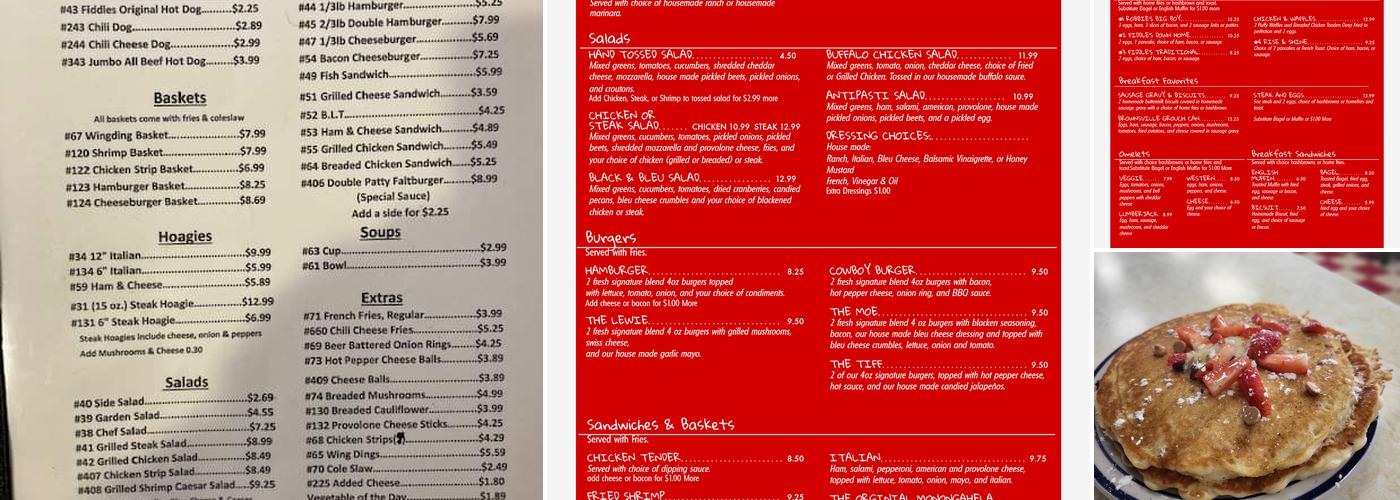 Fiddle's Menu