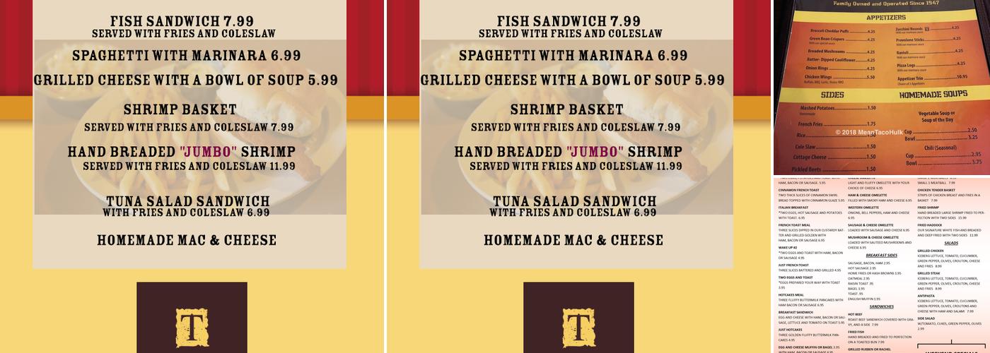 Tower Restaurant Menu