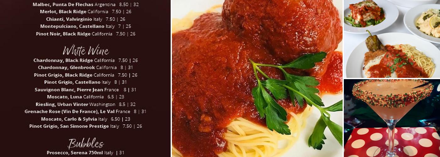 Alfredo's At the Inn Italian Restaurant Menu