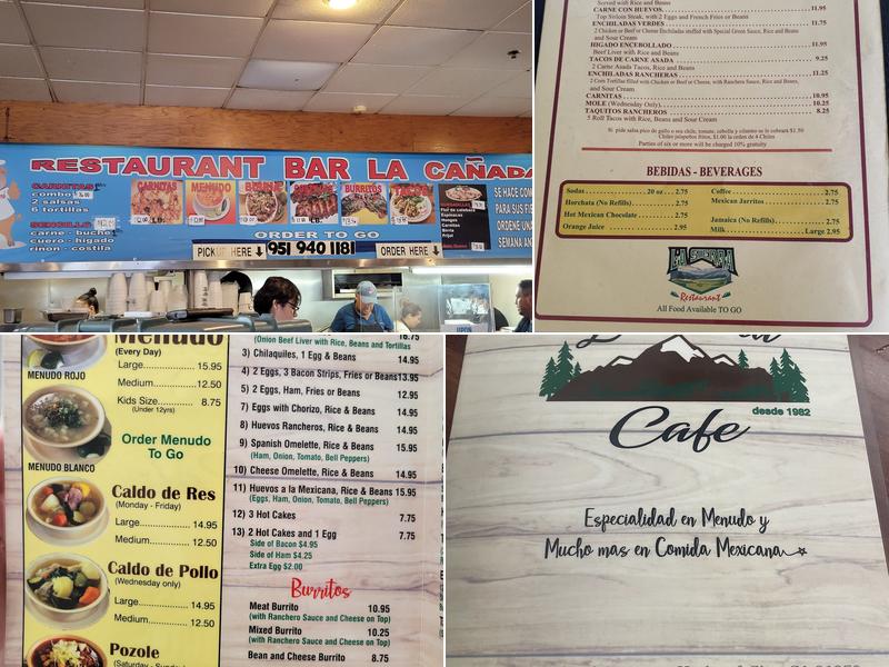 La Sierra Cafe Menu