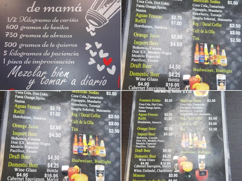 El Comal Menu