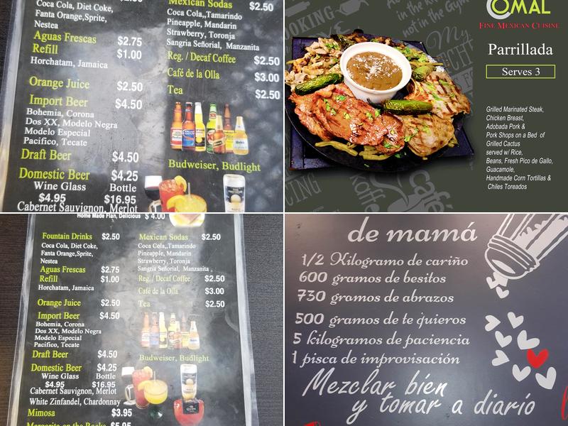 El Comal Menu