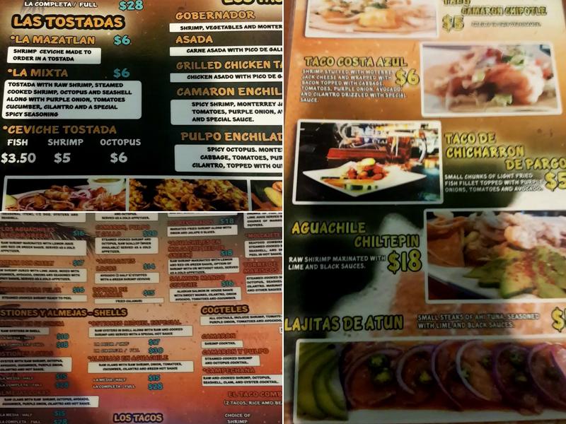 Mariscos El Camarón Menu