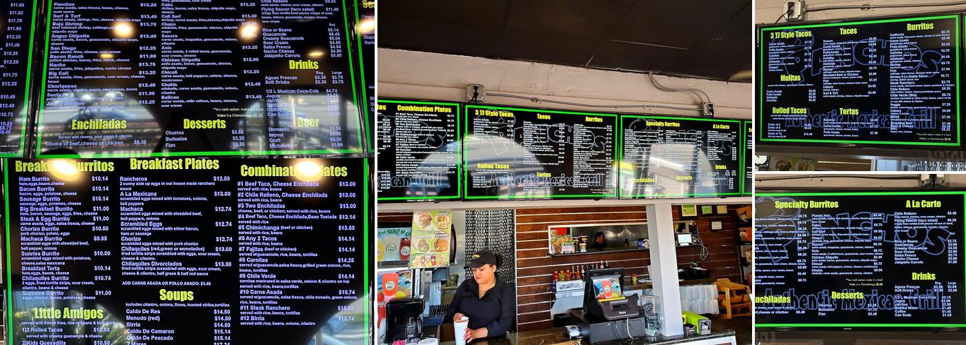 Pancho's Mexican Grill Menu