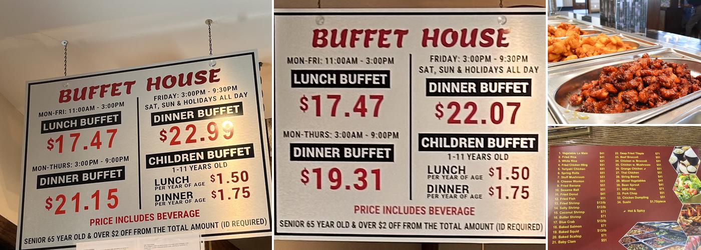 Buffet House Menu