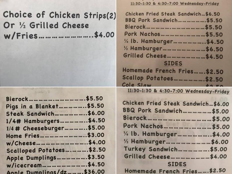 Wheatland Cafe and Catering Menu