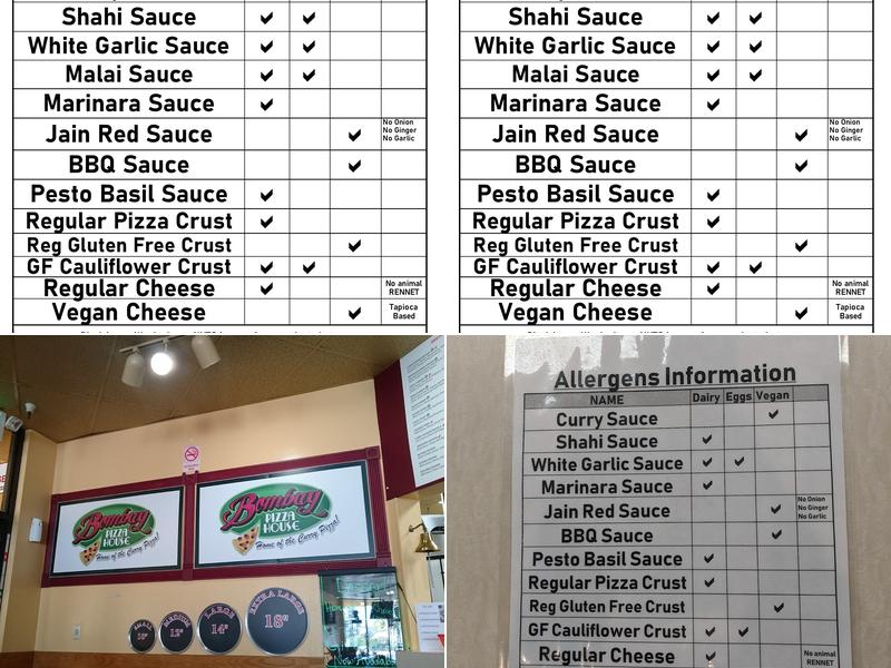 Bombay Pizza House Menu