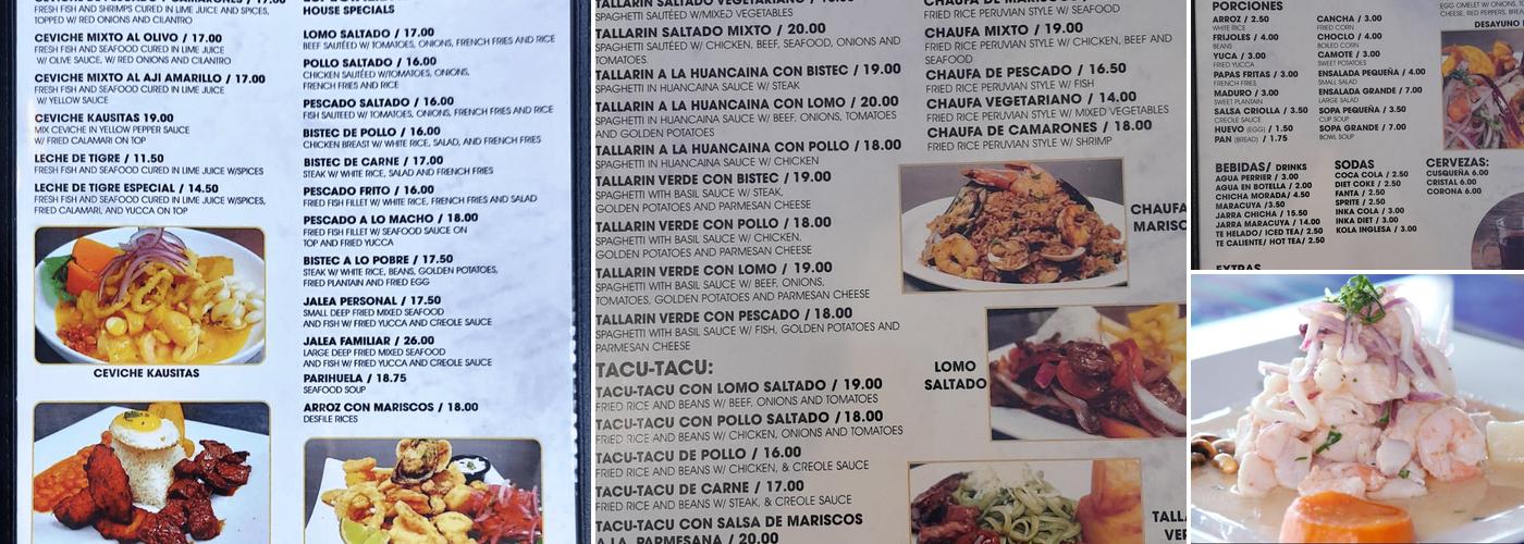 Los Kausitas Peruvian Restaurant Menu
