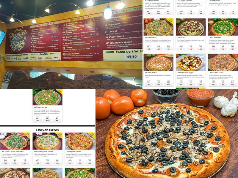 Premier Pizza Menu