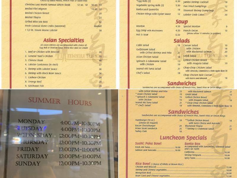 Christine Lee's Menu