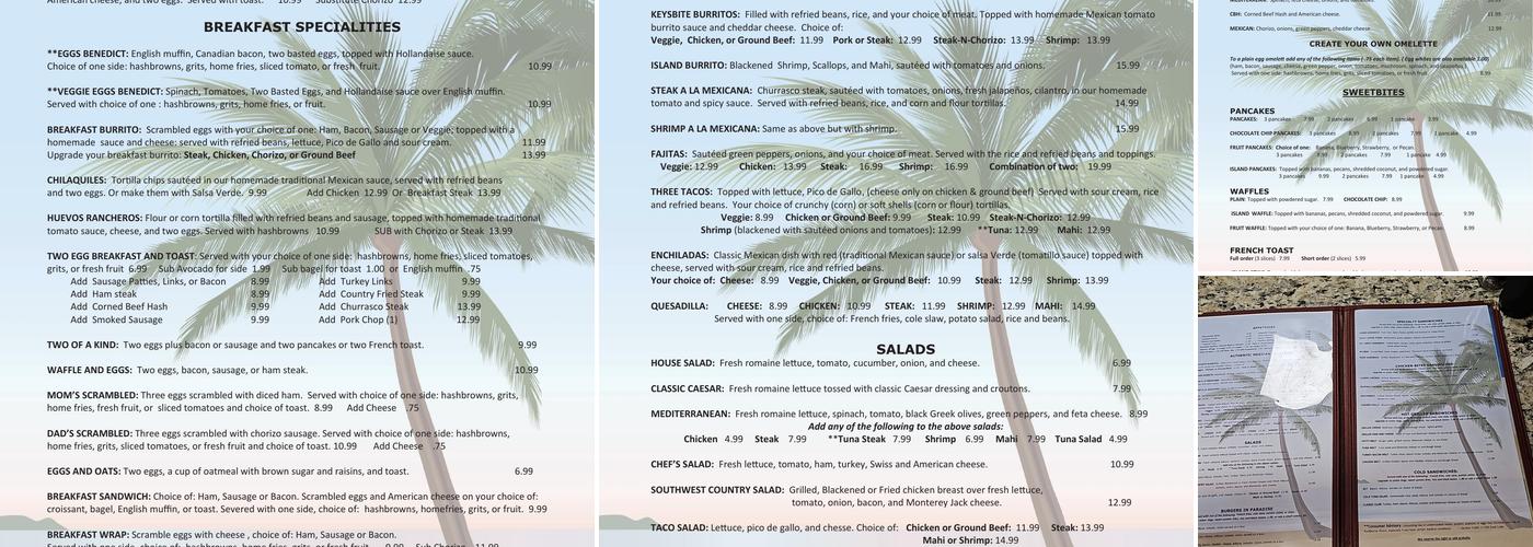 Keys Bite Menu