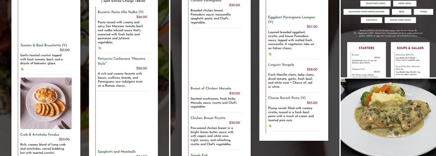 Massimo's Menu